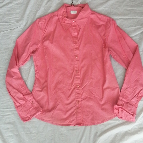 PINK SUZY SHIER WOMEN'S BASIC LONG SLEEVE BUTTON DOWN - Picture 6 of 6